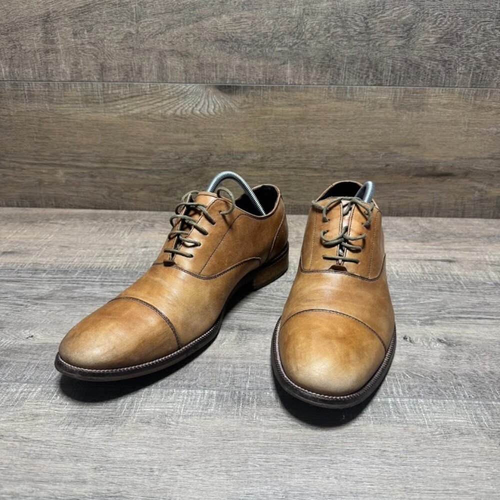 Cole Haan Williams Tan Leather Cap Toe Oxford Dress Shoe Men's Size 10